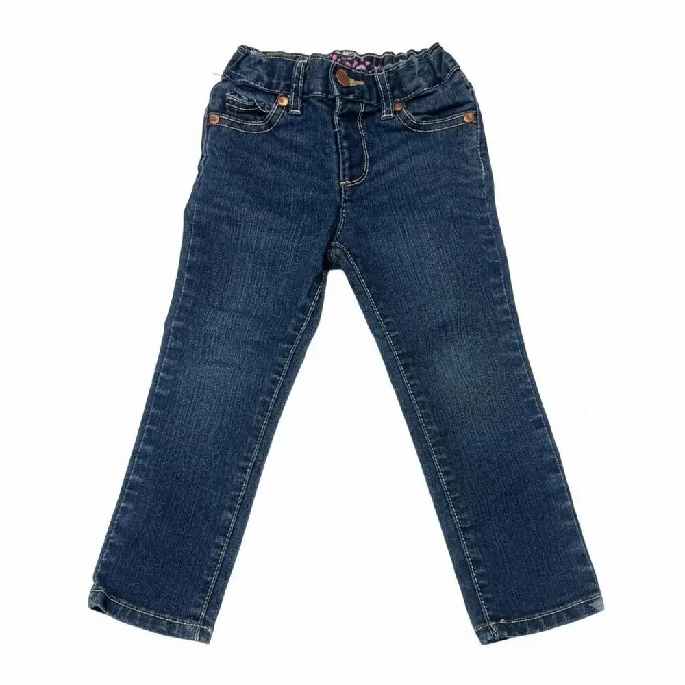 Girls' Classic Dark Wash Denim Jeans
